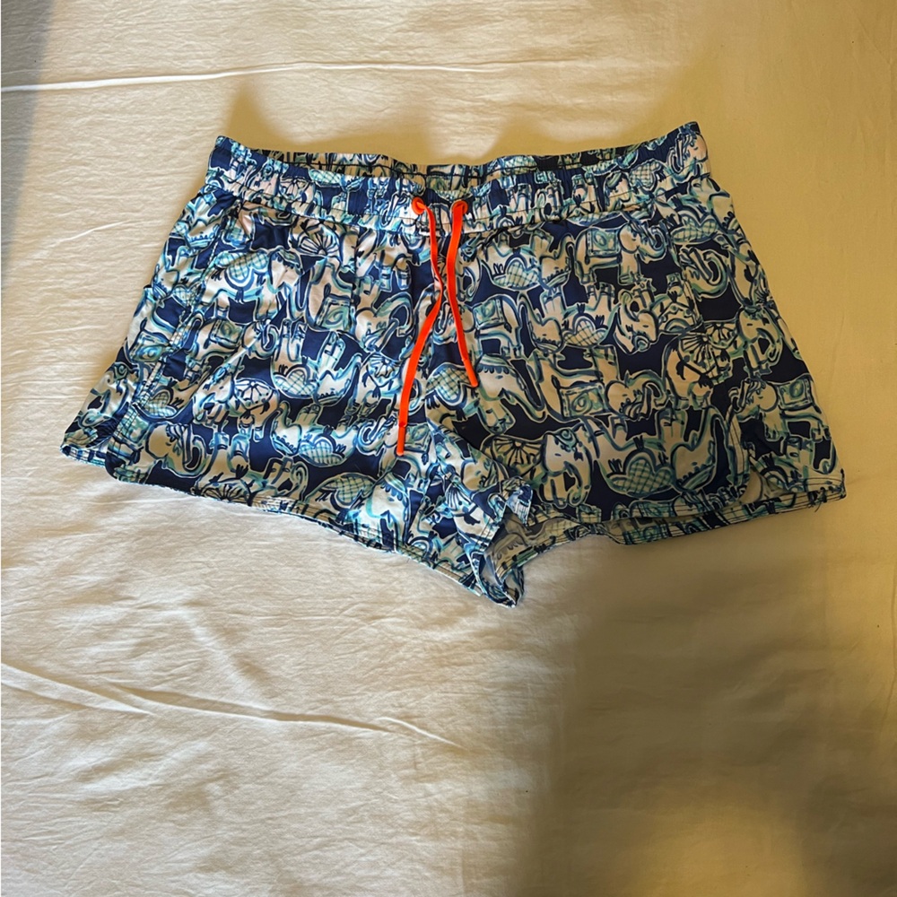 Lilly Pulitzer Blue Elephant Patterned Shorts